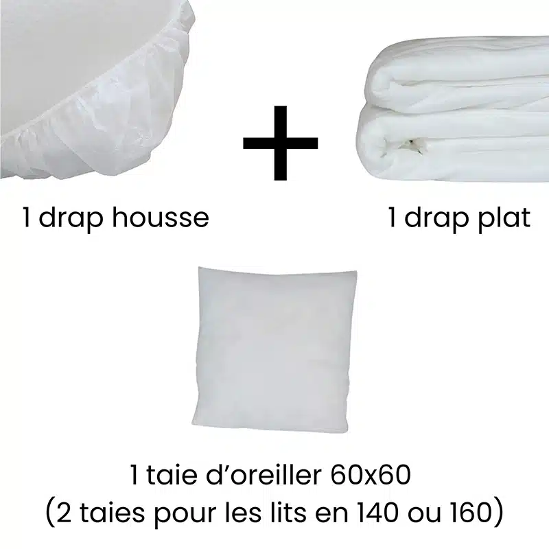 Parure-drap-plat-biodegradable-prestige