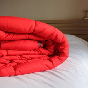 Couette Chaude Reversible Rouge_Gris 2