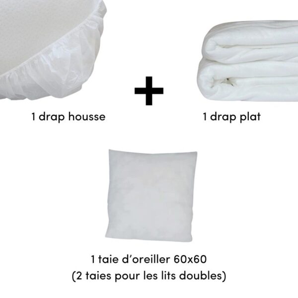 Parure Drap Plat Jetable Excellence 2 Parure Drap Plat Jetable Excellence 2