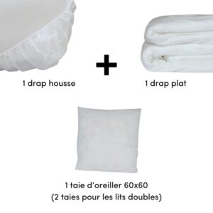 Parure Drap Plat Jetable Luxe Parure Drap Plat Jetable Luxe